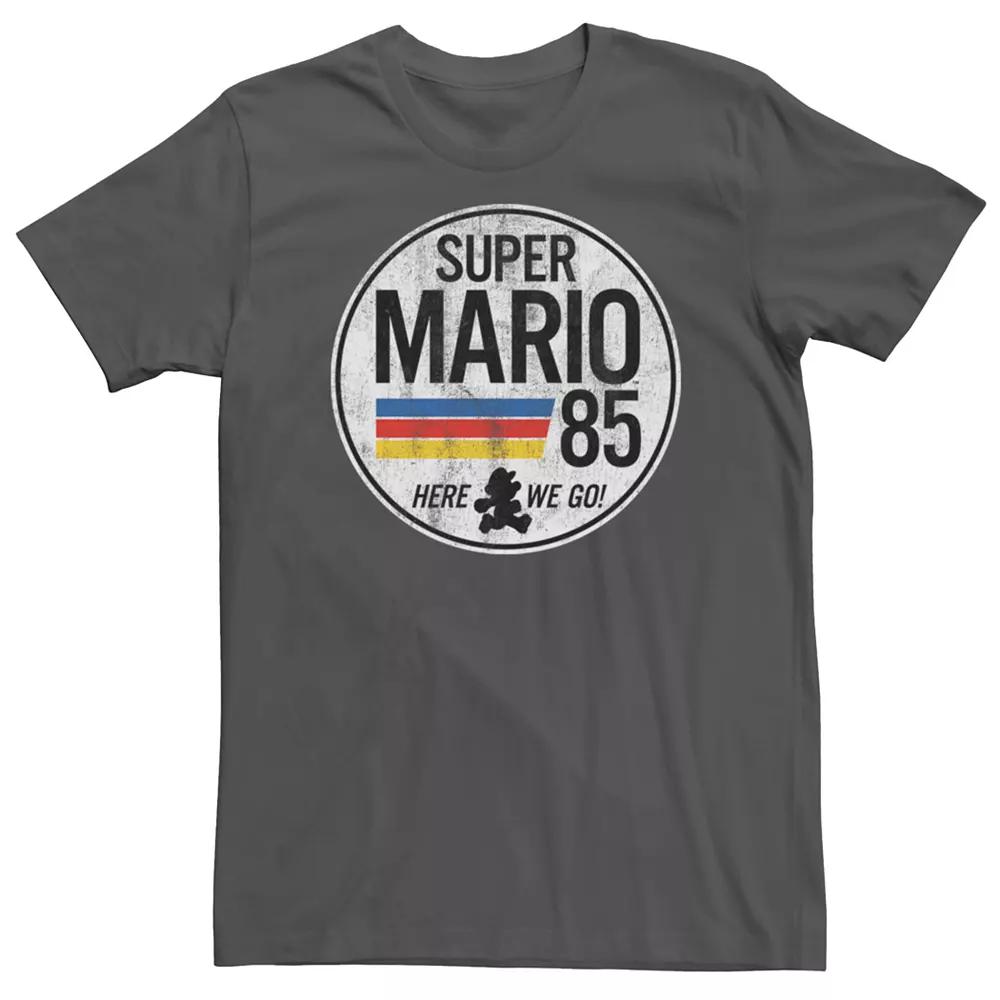Men's Nintendo Super Mario Here We Go Vintage Short Sleeve Tee,  Product Image