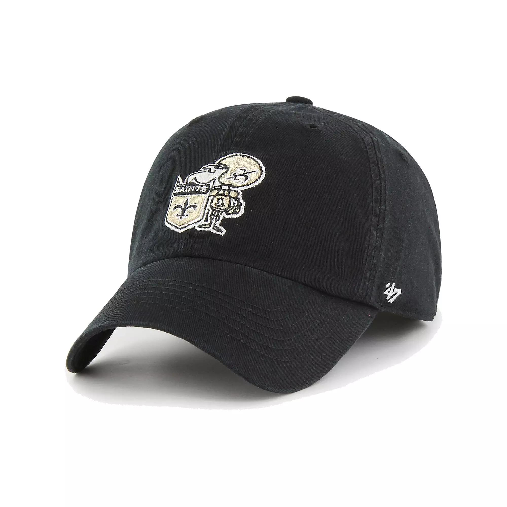 Men's '47 Black New Orleans Saints Gridiron Classics Franchise Legacy Fitted Hat,  Product Image
