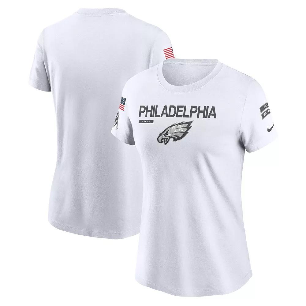 Women's Nike White Philadelphia Eagles 2024 Salute To Service Legend Performance T-Shirt, Size: 2XL Product Image