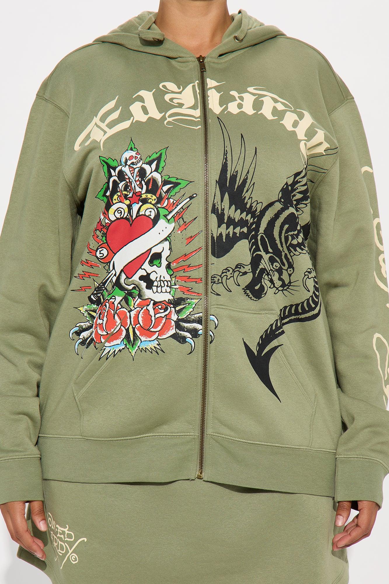 Ed Hardy Heart Of Roses Skirt Set - Sage Product Image