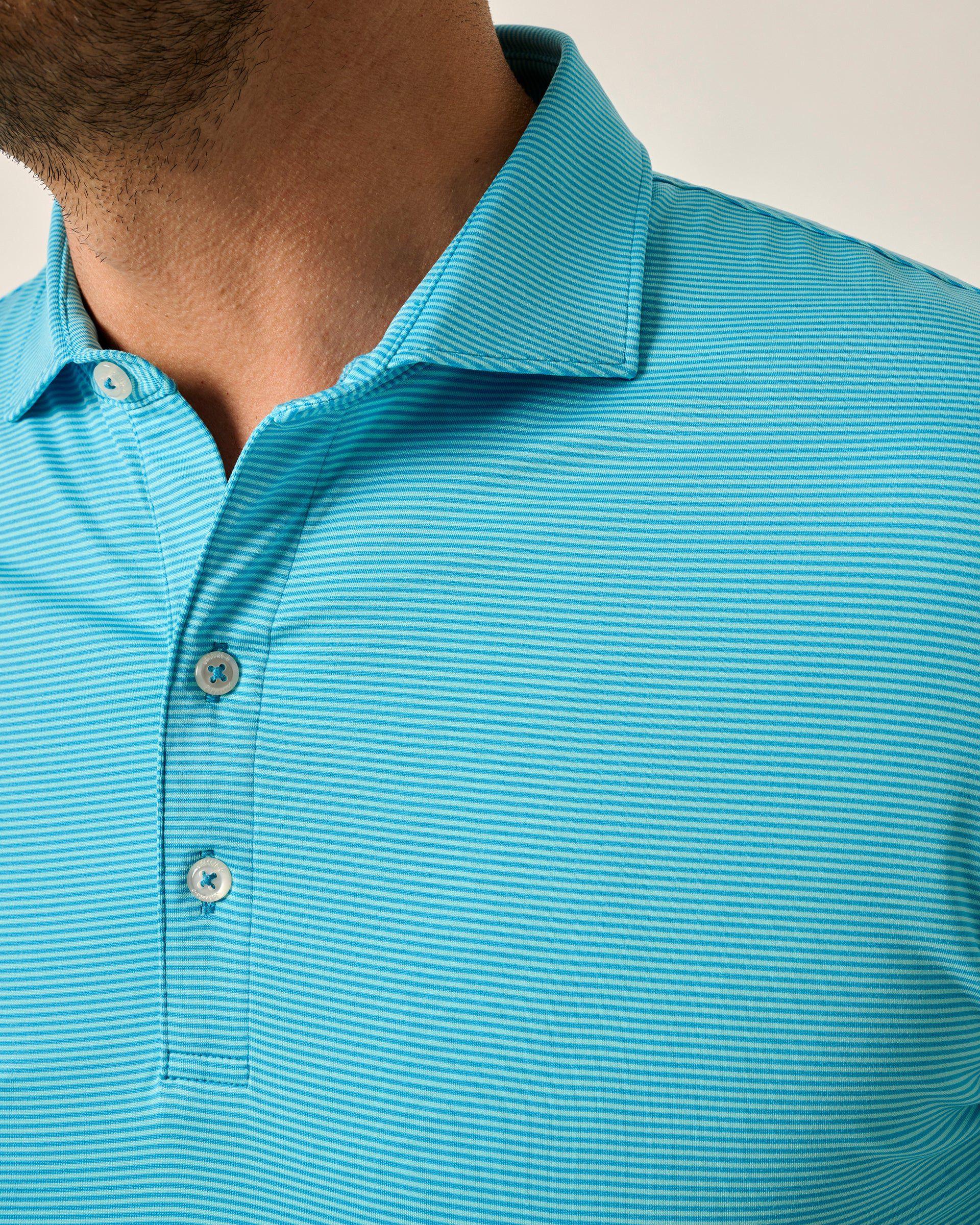 PerryGolf Performance Jersey Polo - Lyndonn Stripe Product Image