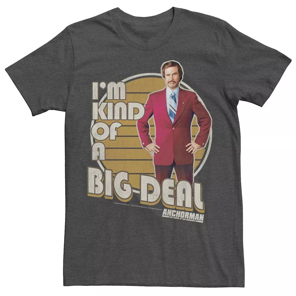 Men's Anchorman I'm Kind Of A Big Deal Retro Striped Portrait Tee,  Product Image
