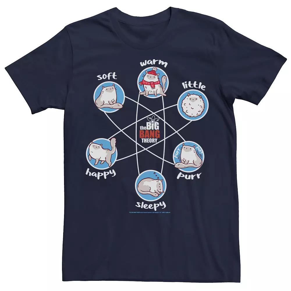 Men's The Big Bang Theory Soft Warm Little Happy Sleepy Kitty Tee,  Product Image