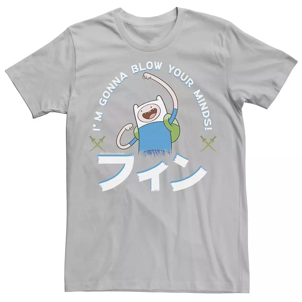 Men's Adventure Time Finn I'm Gonna Blow Your Minds Kanji Portrait Tee,  Product Image