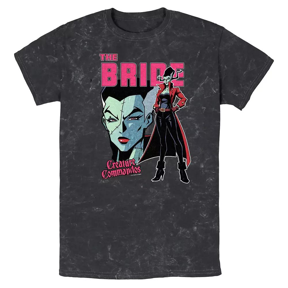 Men's Creature Commandos The Bride Fierce Lady Mineral Wash Graphic Tee,  Product Image