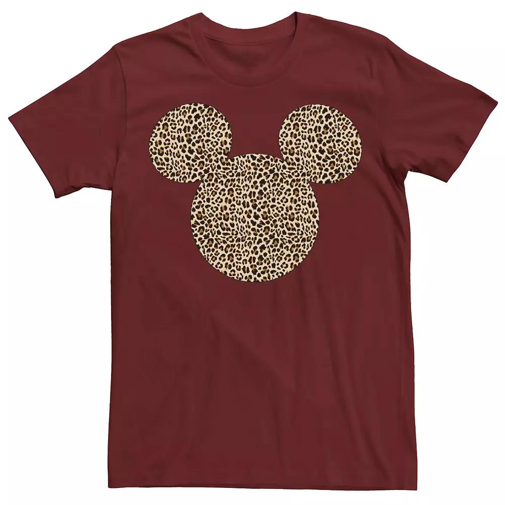 Disney's Mickey Mouse Men's Cheetah Print Silhouette Fill Tee,  Product Image