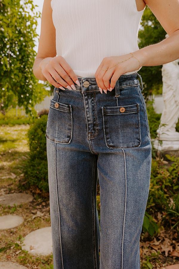 RISEN Monica High Waist Wide Leg Ankle Jean Product Image