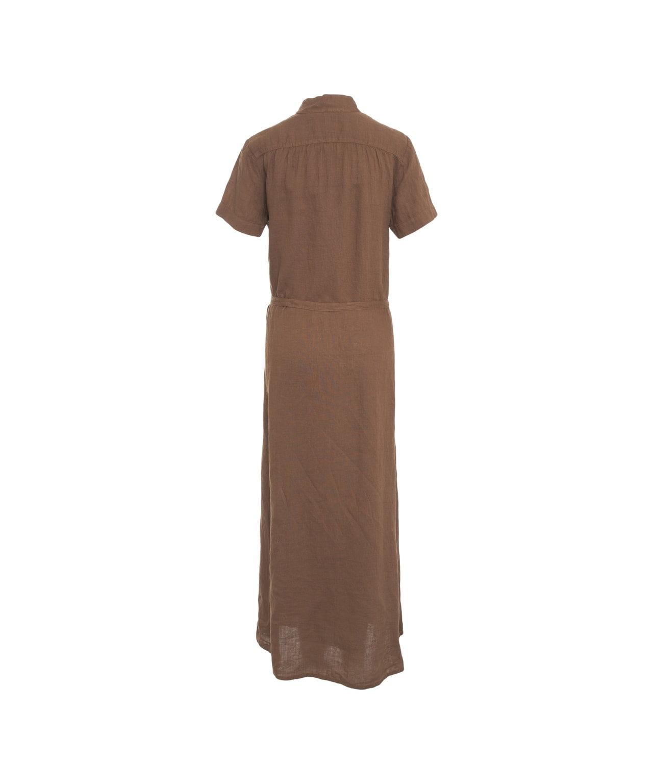 Maxi dress with waist belt Product Image