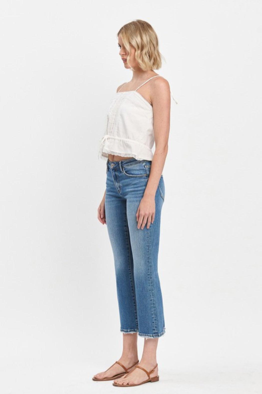Mid Rise Kick Flare Jeans Product Image