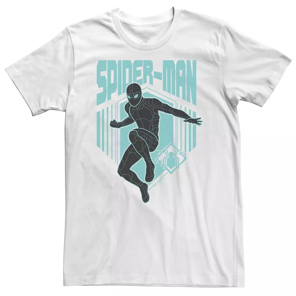 Big & Tall Marvel Spider-Man Far From Home Stealth Suit Silhouette Logo Tee, Men's,  Product Image