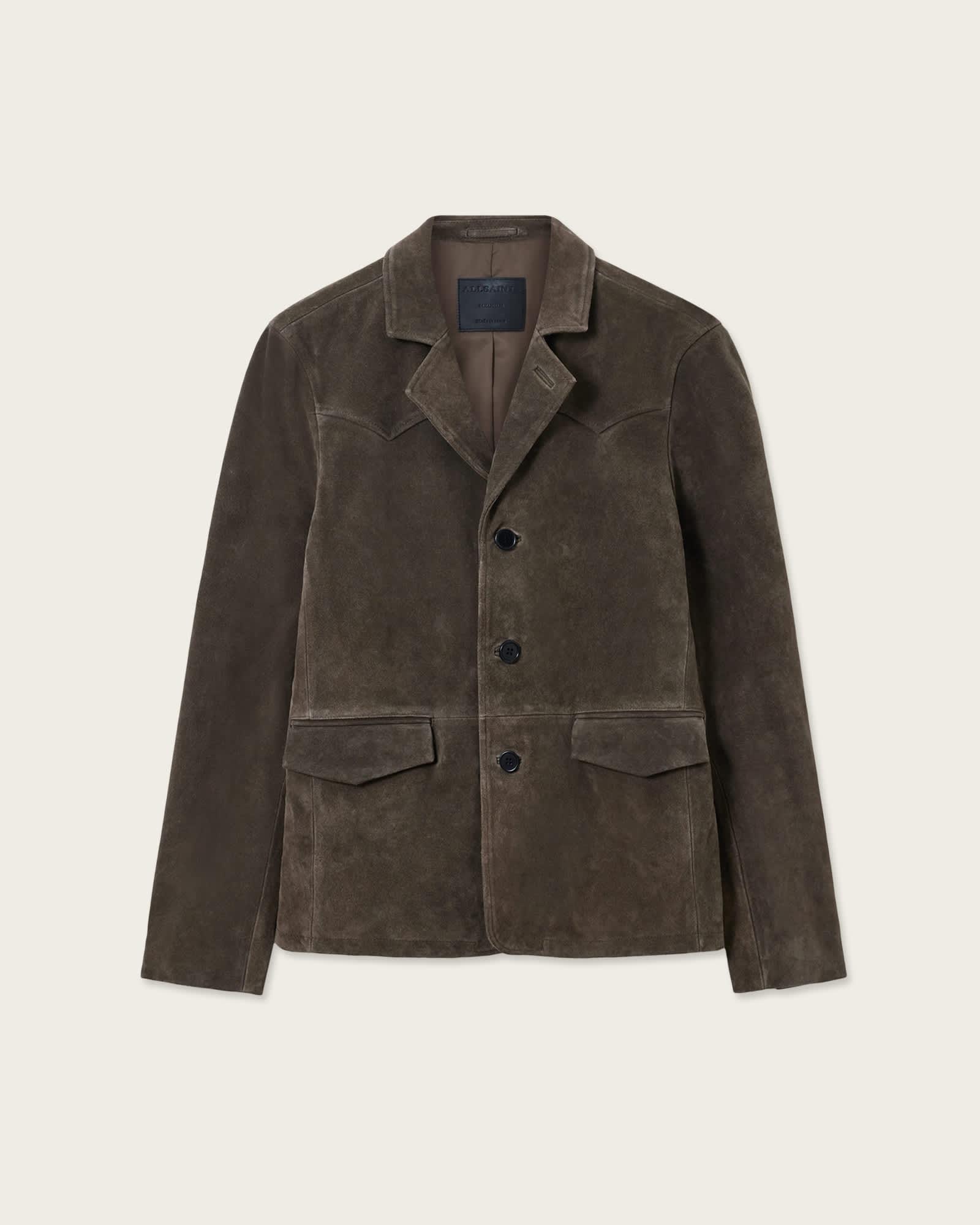 Hornett Suede Blazer GULL BROWN | ALLSAINTS US Product Image