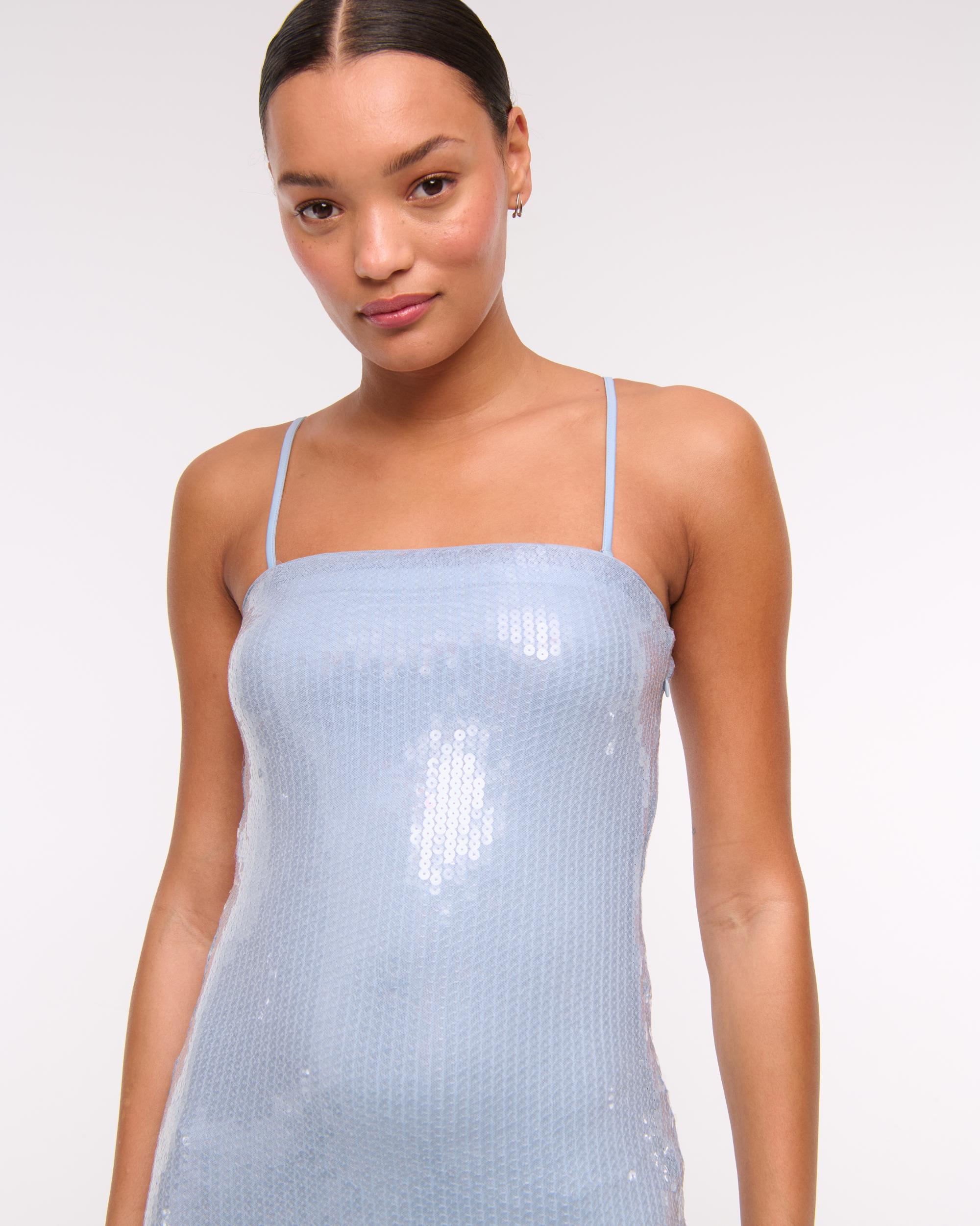 Strapless Sequin Midi Dress Product Image