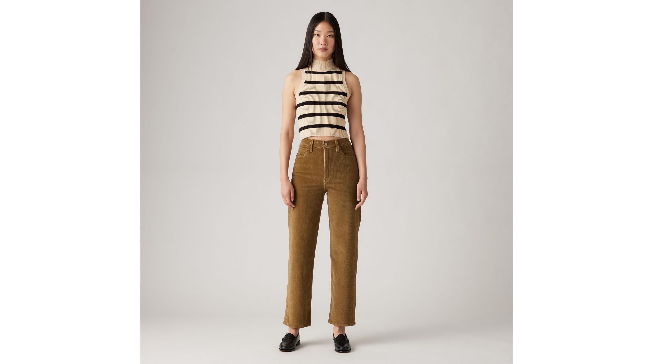 Ribcage Straight Ankle Corduroy Women's Pants Product Image