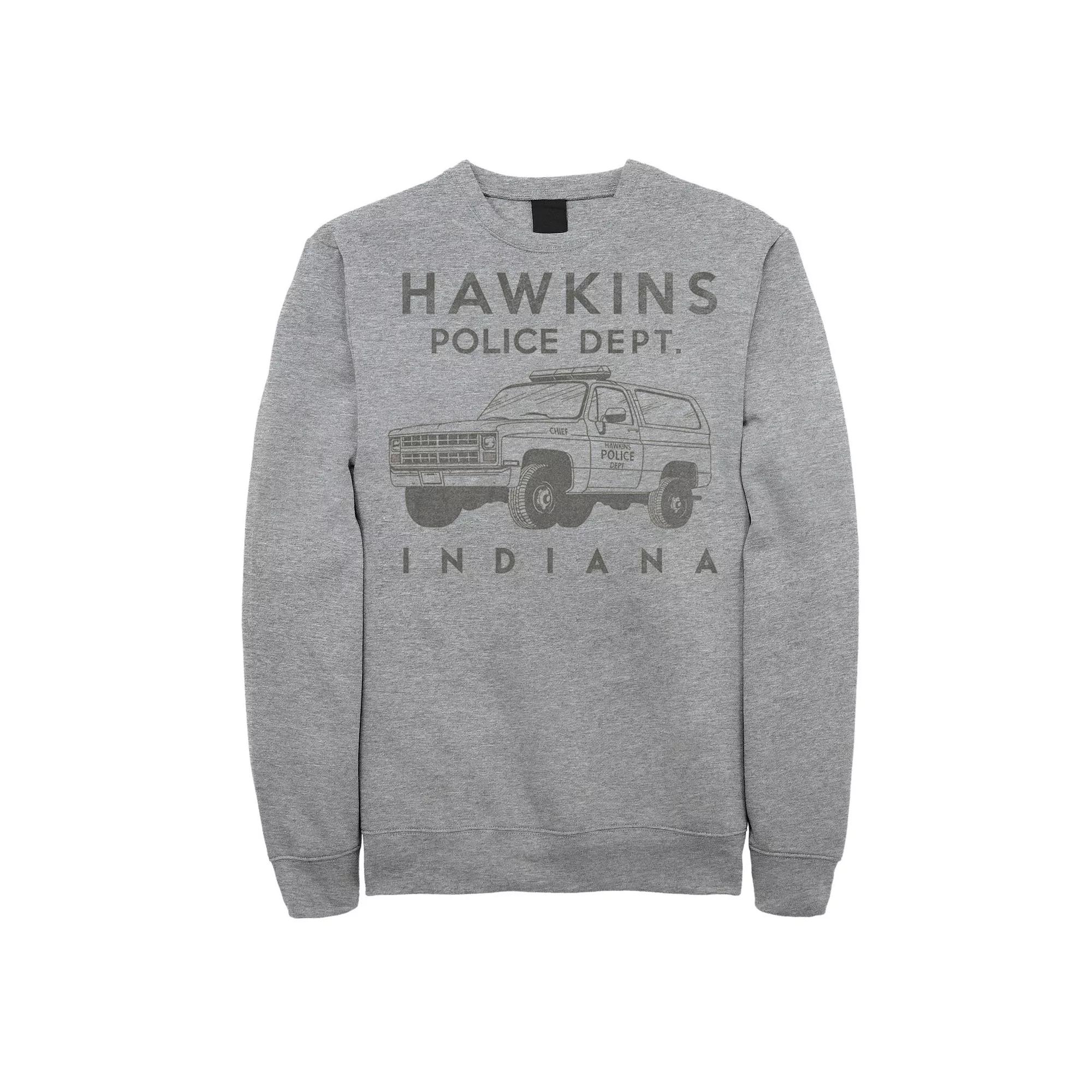 Men's Stranger Things Hawkins Police Dept. Indiana Sweatshirt,  Product Image