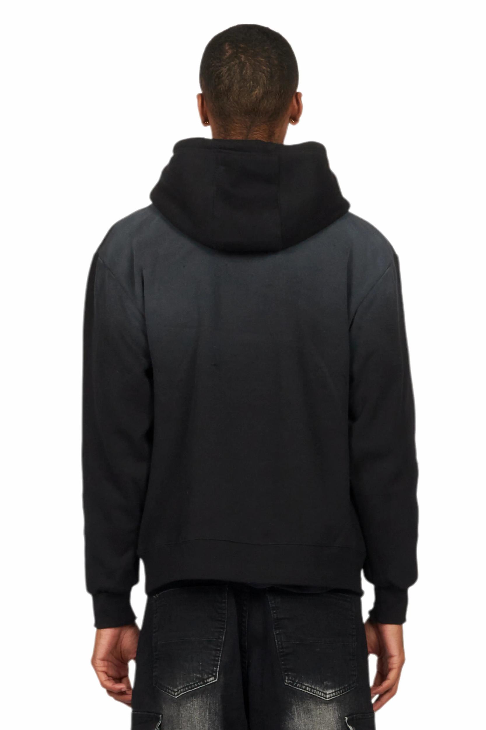 Bubble Black Graphic Hoodie Male Product Image