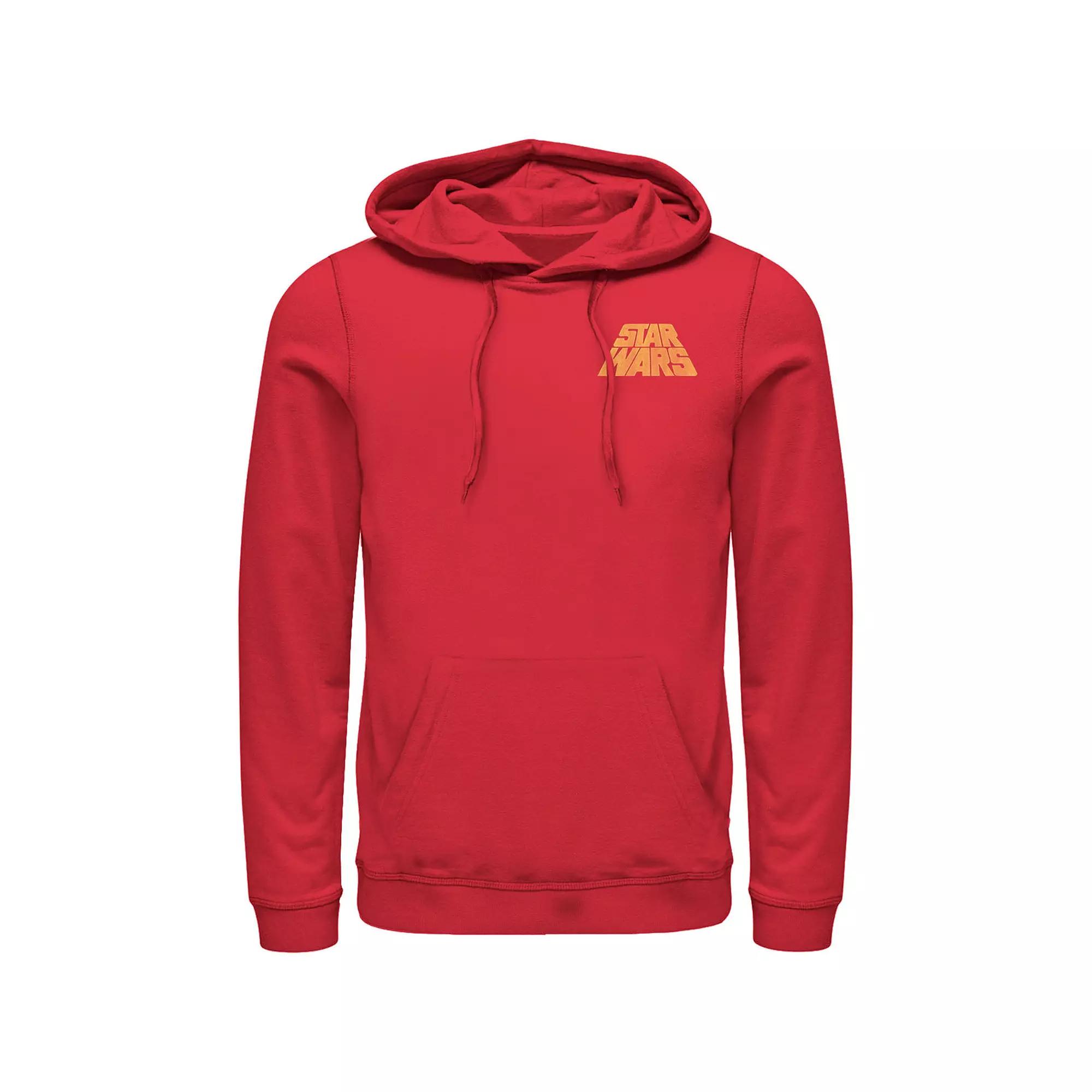 Men's Star Wars Distressed Slant Logo Z2 Hoodie, Size: Small, Red Product Image