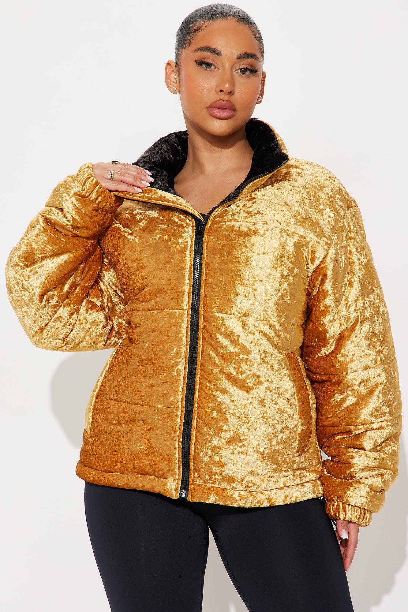 Jasmine Puffer Jacket - Gold Female Product Image