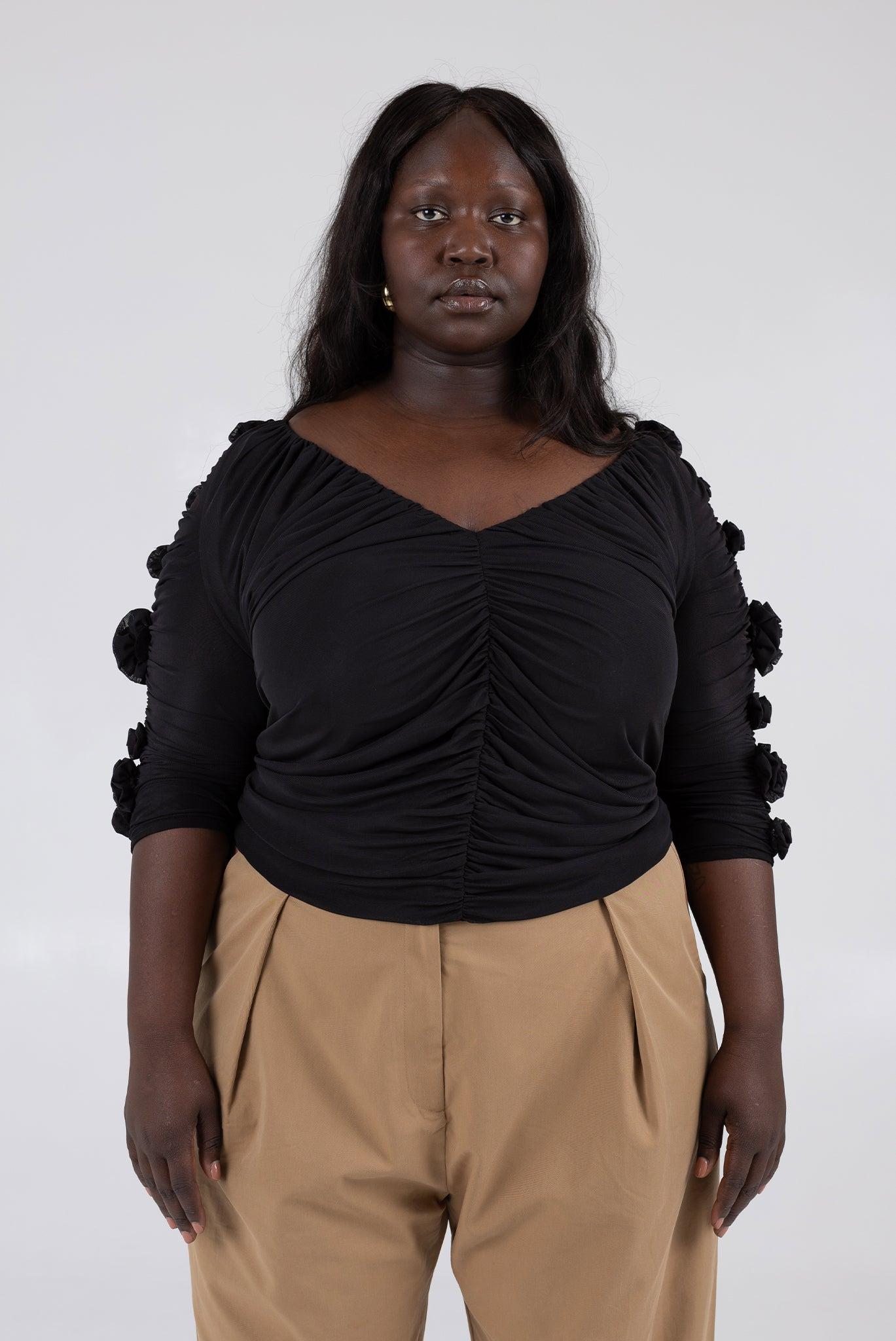 Rose Top - Black Product Image