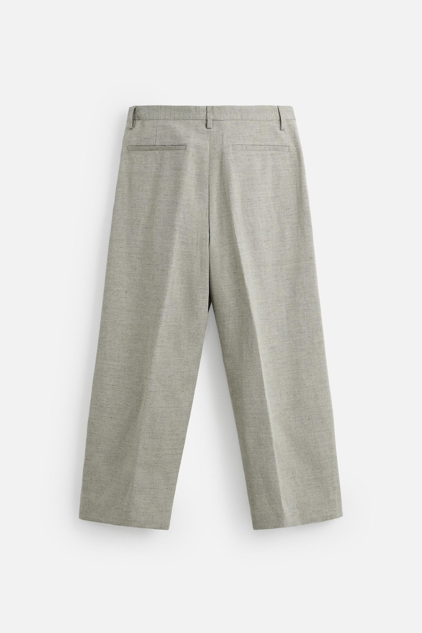 STRUCTURED LINEN SUIT PANTS Product Image