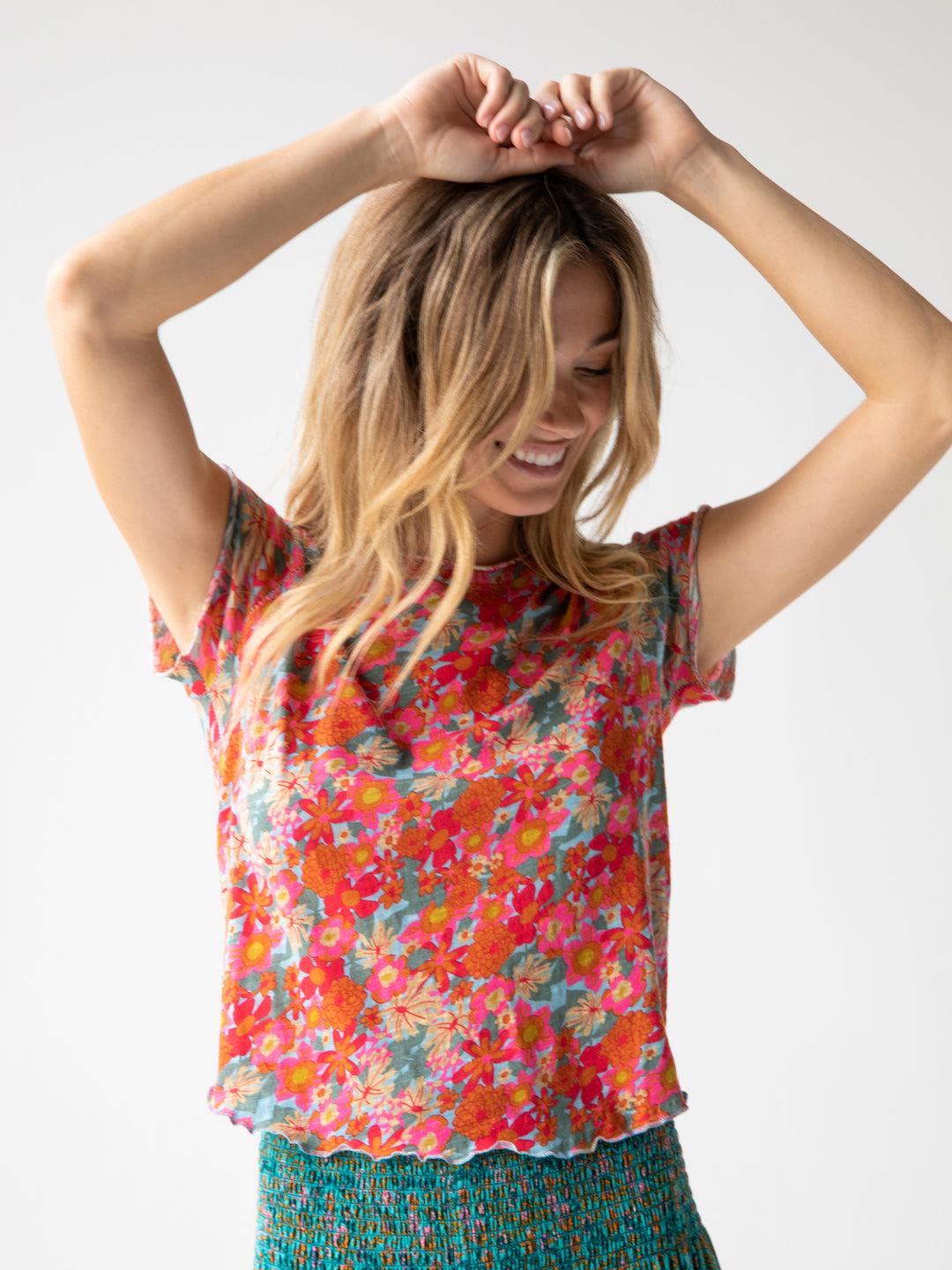 Lily Cotton Short Sleeve Tee Shirt - Spread Kindness Product Image