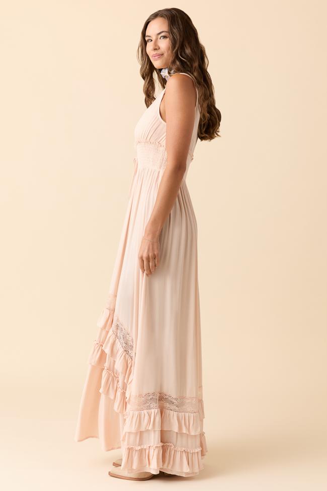 Lucky To Have You Taupe Sleeveless Maxi Dress FINAL SALE Product Image