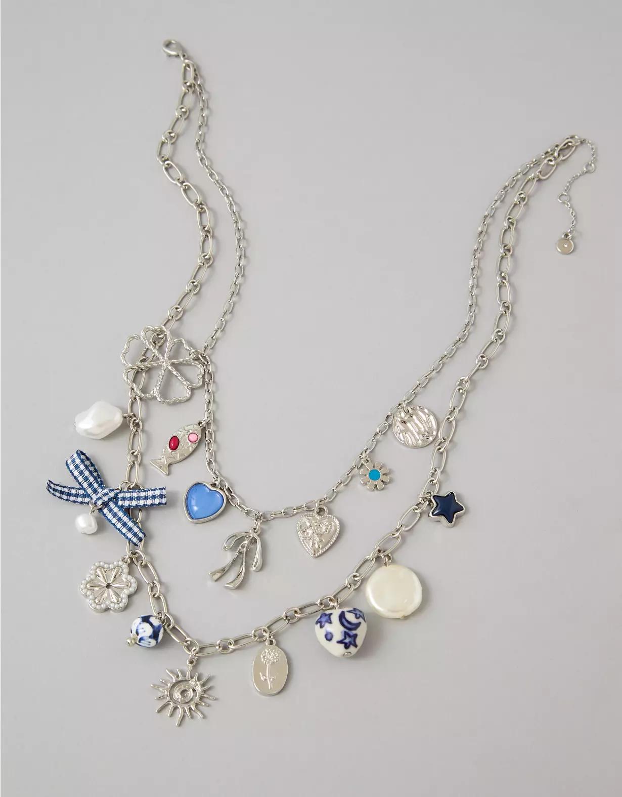 AEO Double Layered Charm Necklace Product Image