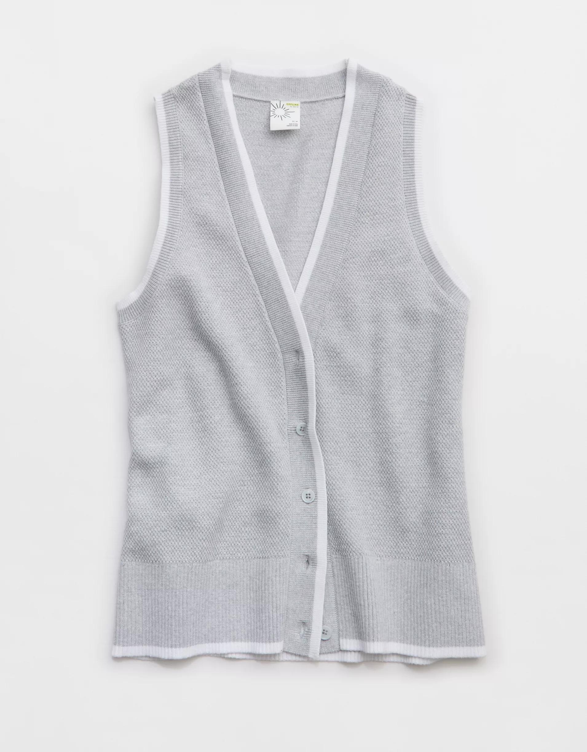OFFLINE By Aerie Tennis Sweater Vest Cardigan Product Image