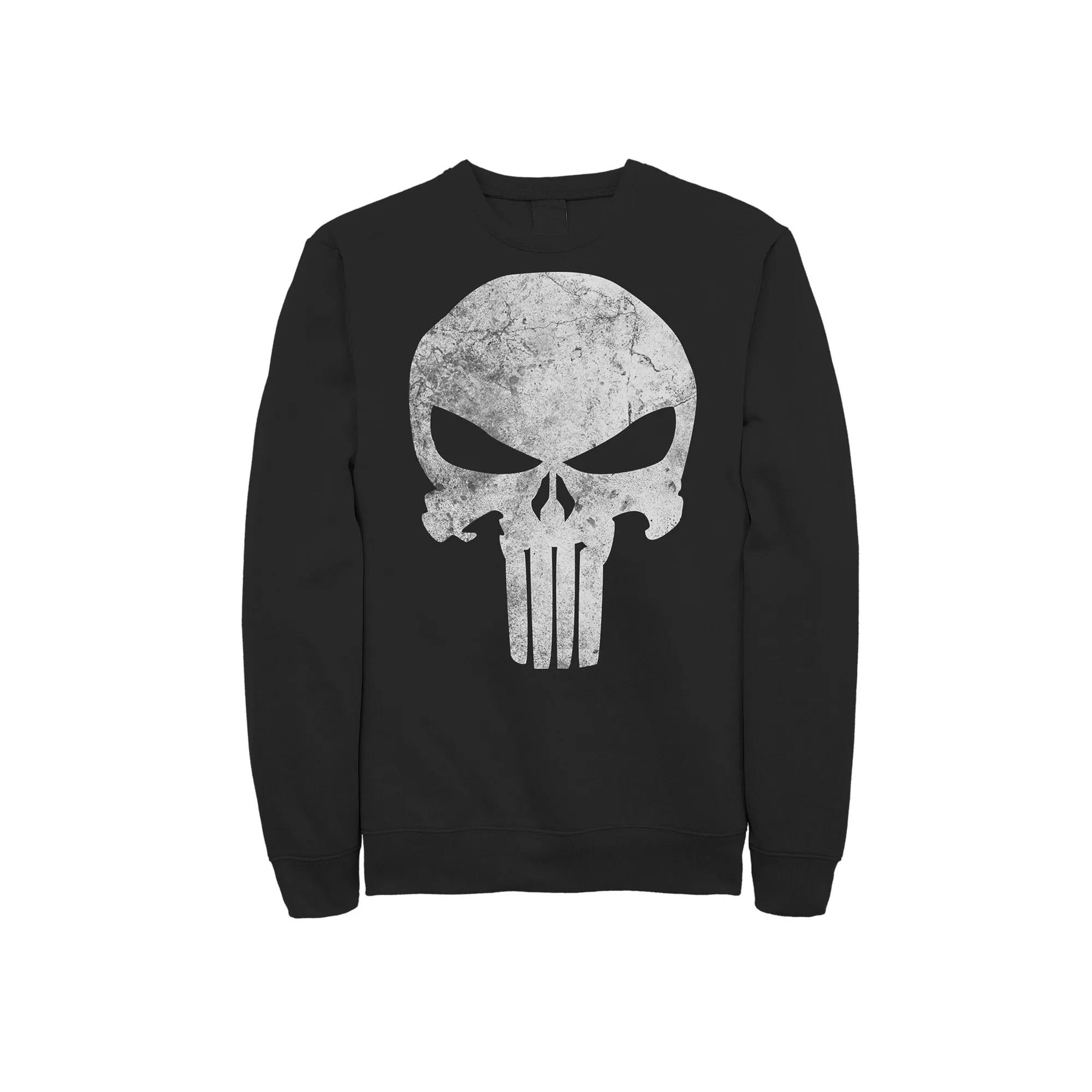 Big & Tall Marvel Distressed Skull Punisher Logo Sweatshirt, Men's,  Product Image