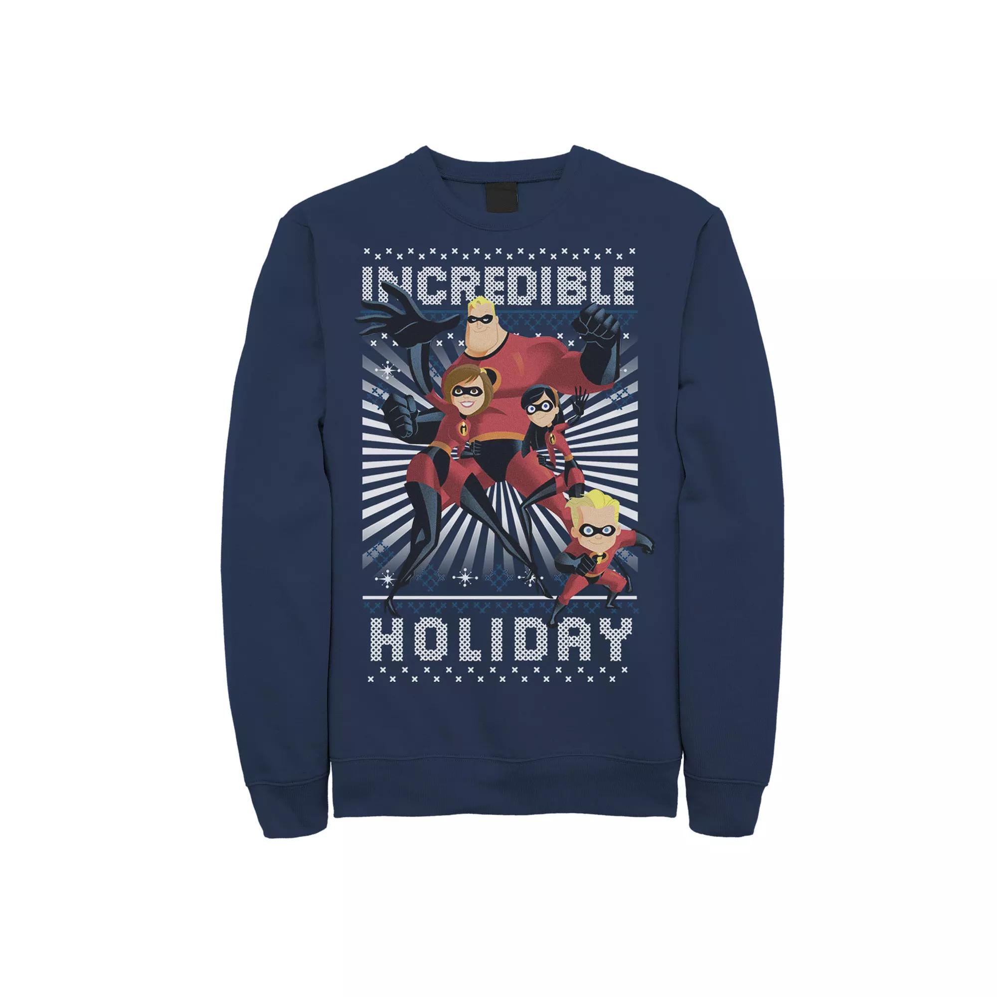 Disney / Pixar's The Incredibles Men's Holiday Portrait Sweatshirt,  Product Image