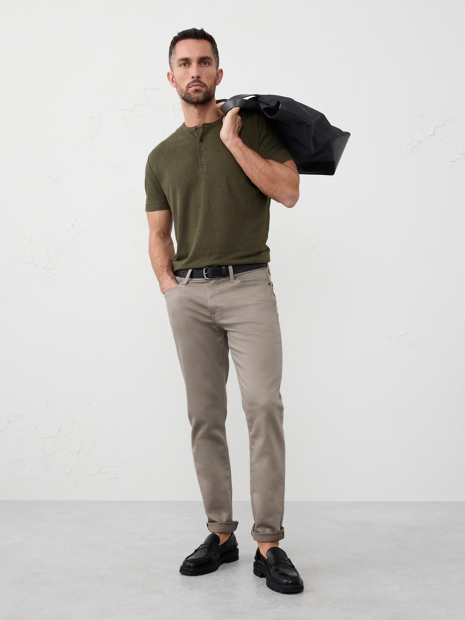 Linen-Blend Henley Product Image