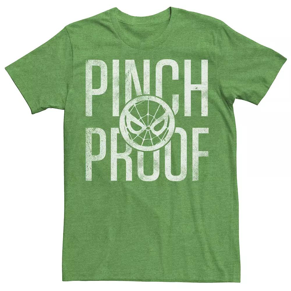 Men's Marvel Spider-Man Pinch Proof St. Patrick's Graphic Tee, Size: 3XL, Kelly Grey Product Image