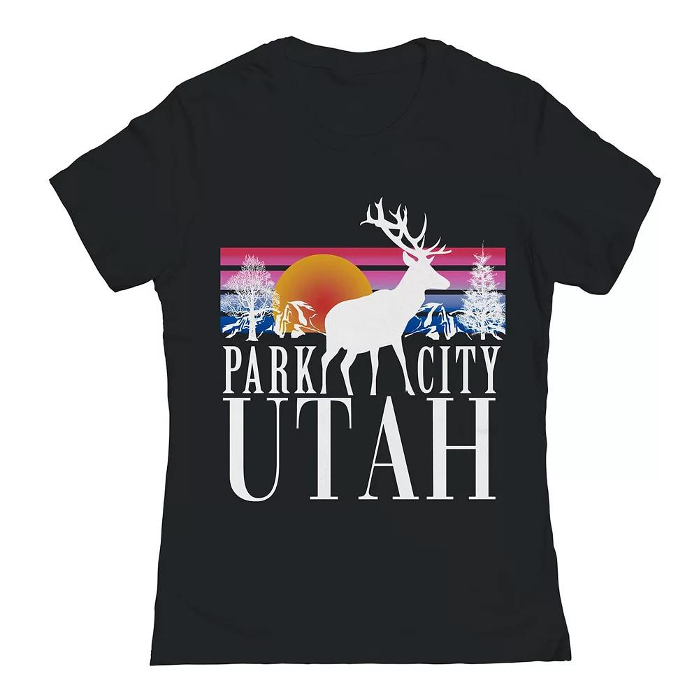 Junior's Park City Utah Womens Graphic Tee, Girl's, Size: Small, Black Product Image