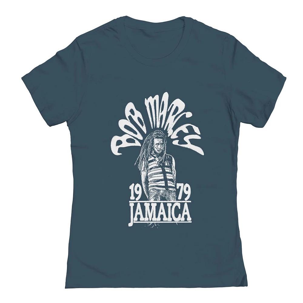 Junior's Bob Marley 1979 Jamaica Graphic Tee, Women's, Size: XXL, Blue Product Image