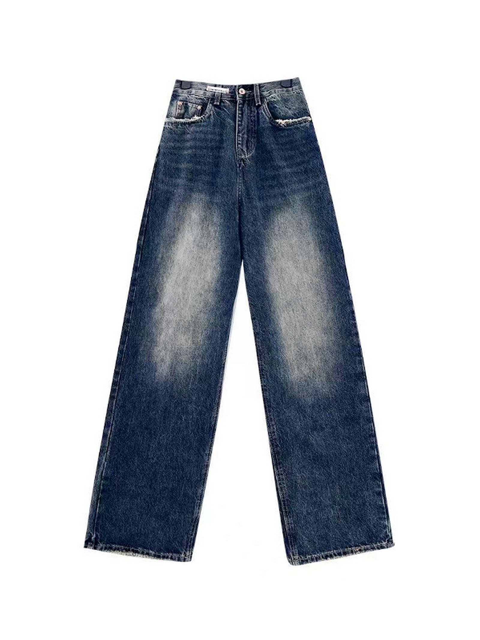 Vintage Raw Trim Boyfriend Jeans Product Image