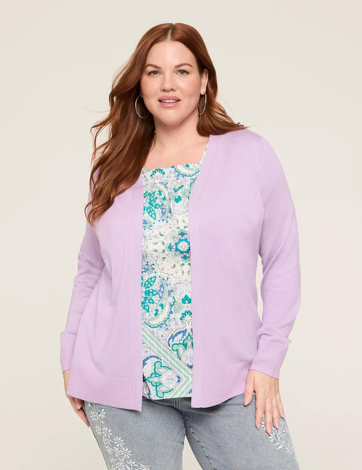 Modern Long-Sleeve Open-Front Cardigan Product Image