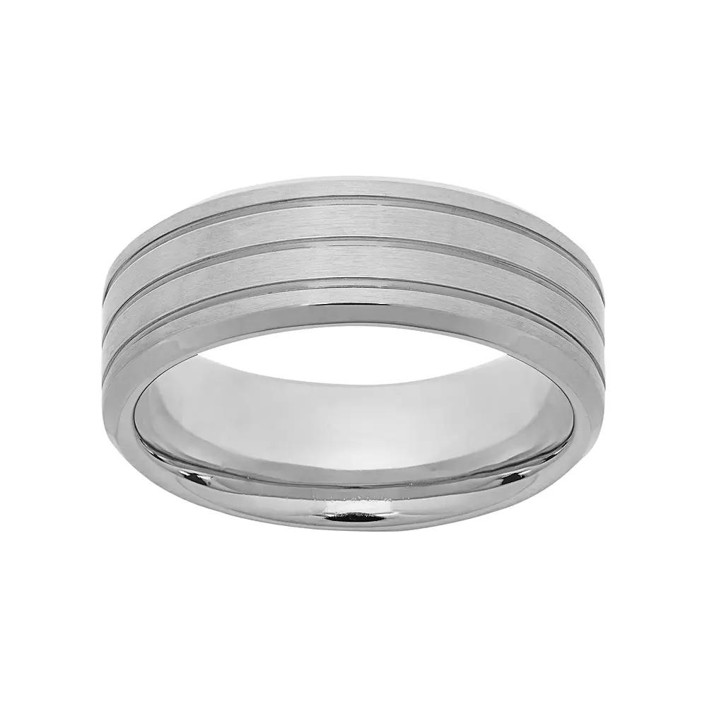 Titanium Striped Wedding Band - Men, Men's, Size: 12, White Product Image