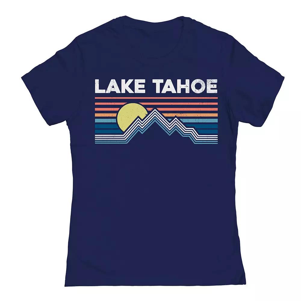 Junior's Lake Tahoe 1 Womens Graphic Tee, Girl's, Size: Large, Blue Product Image