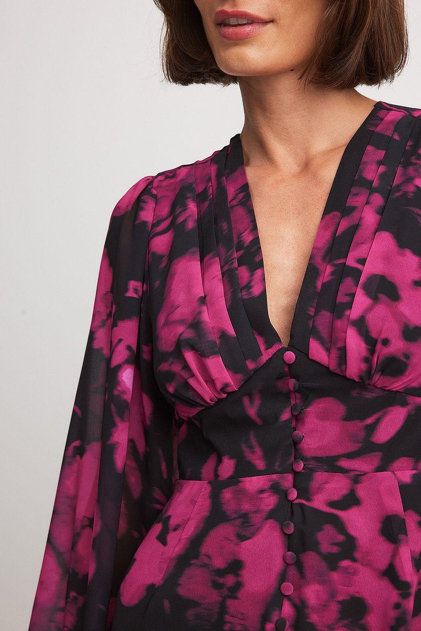 Buttons Front Midi Dress Product Image