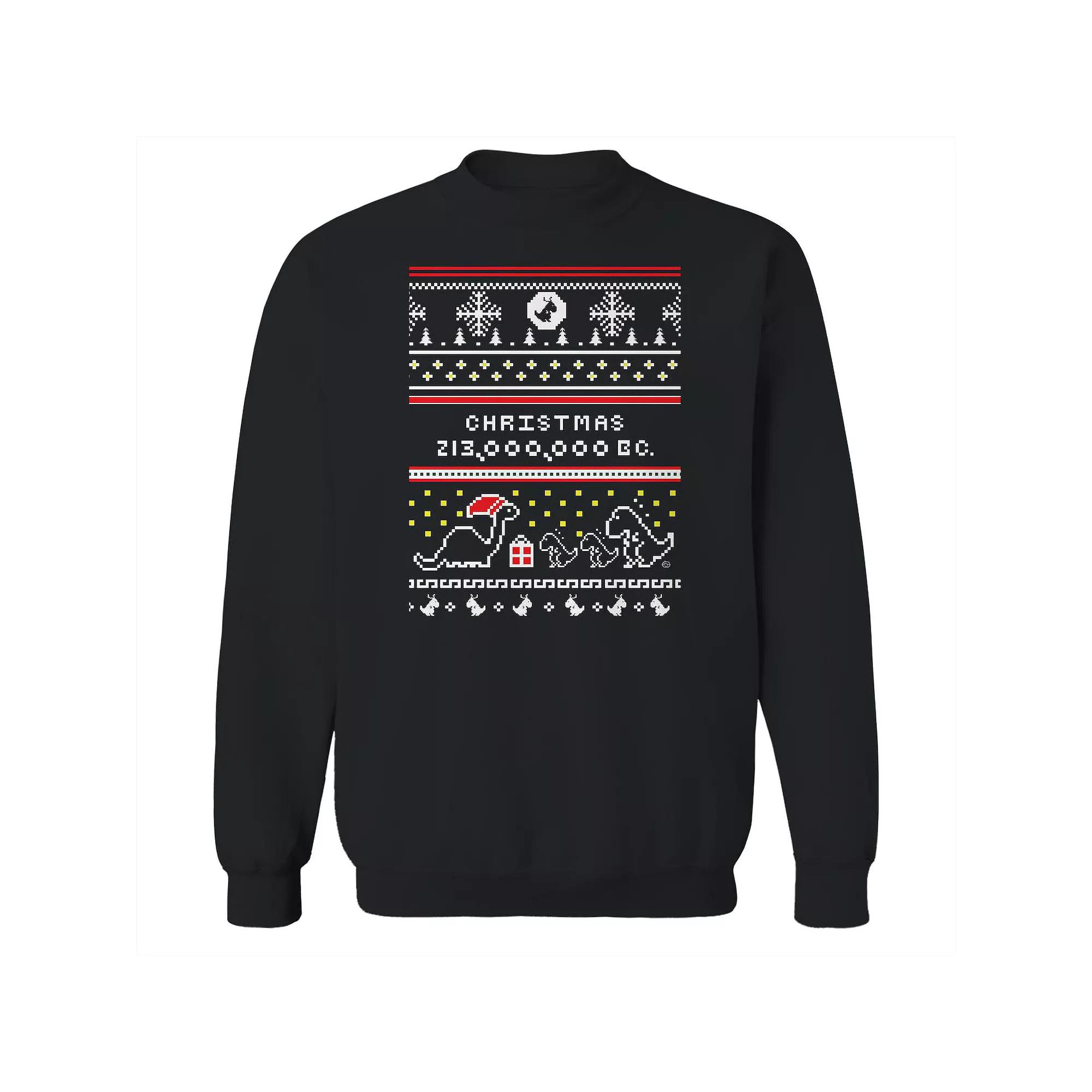 Men's Ugly Sweater Christmas Graphic Sweatshirt, Size: Medium, Black Product Image