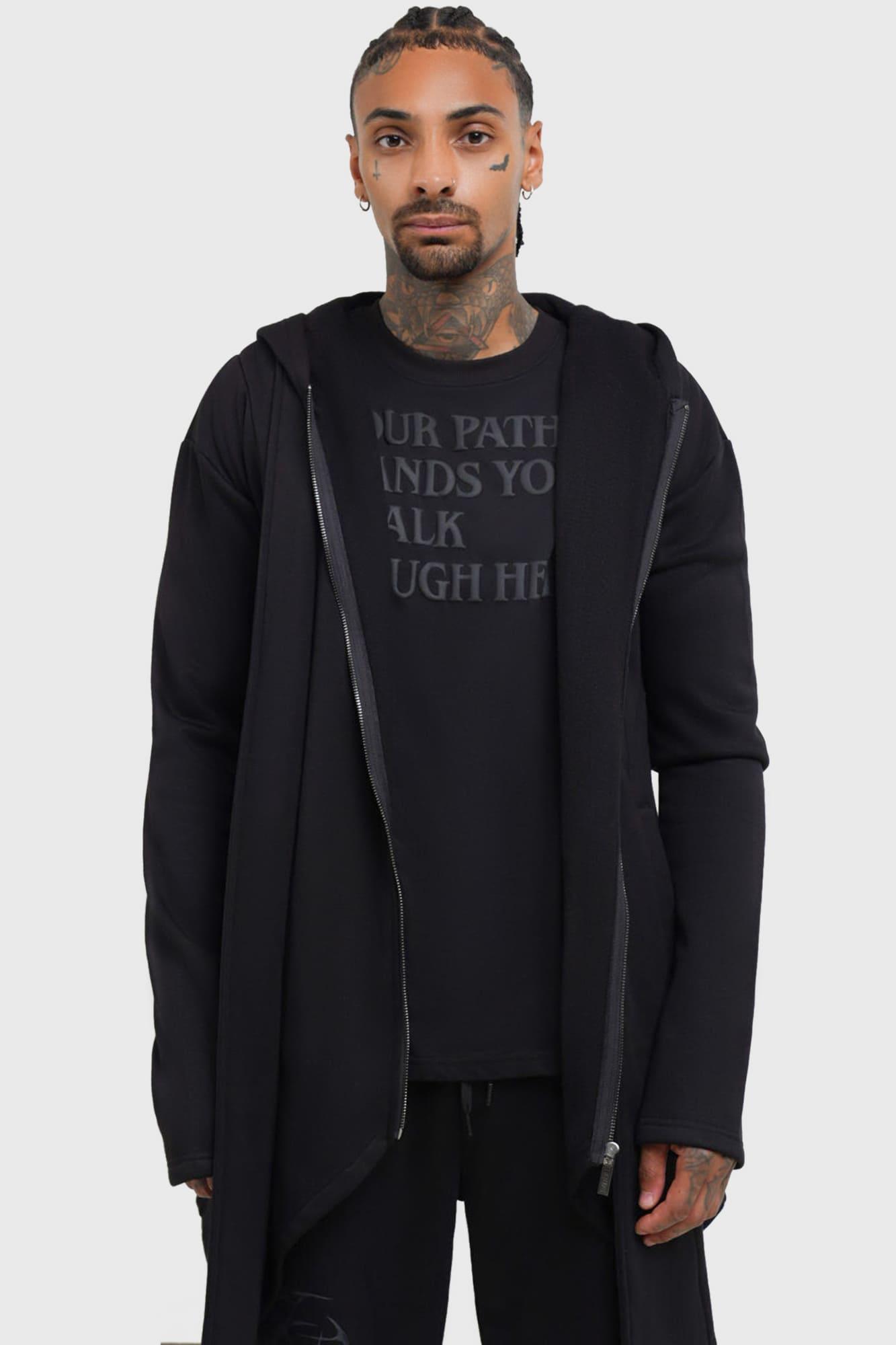 Hardcoded Poetry Longline Hoodie Male Product Image
