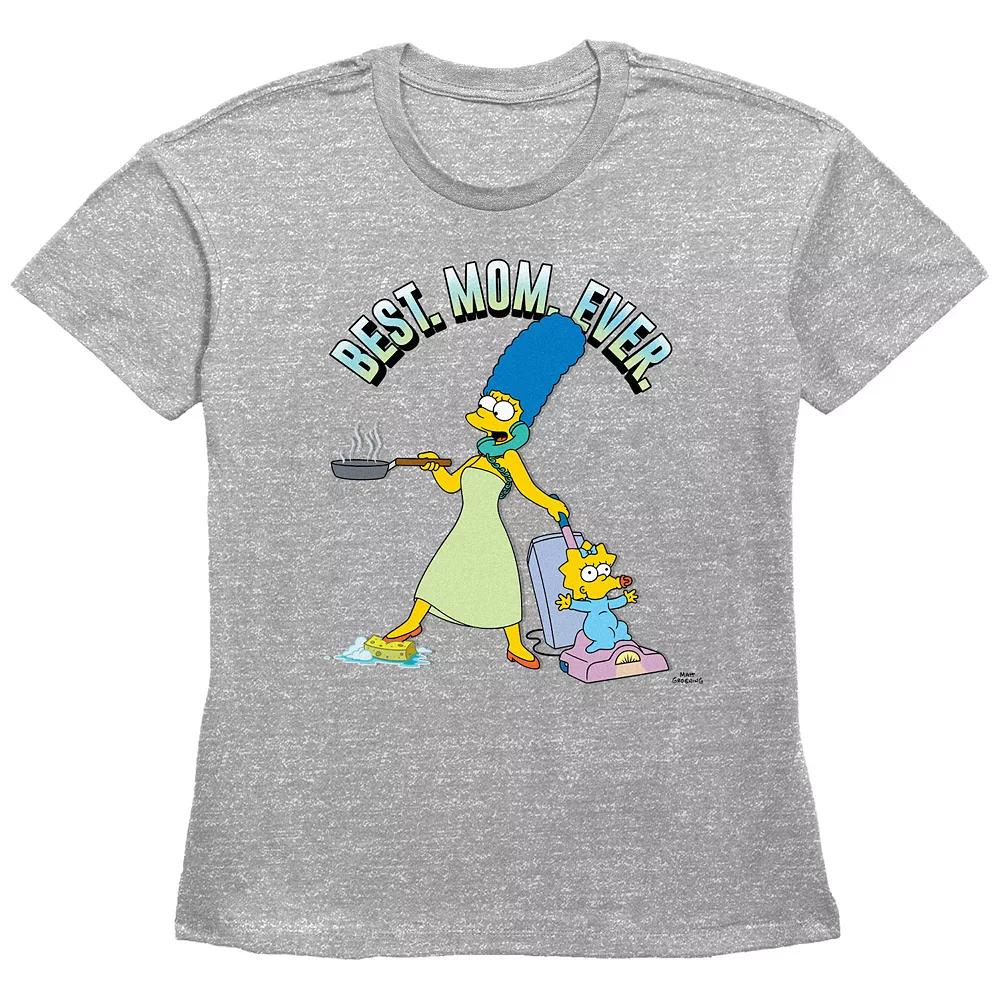 Women's The Simpsons Best Mom Ever Basic Fit Graphic Tee,  Product Image