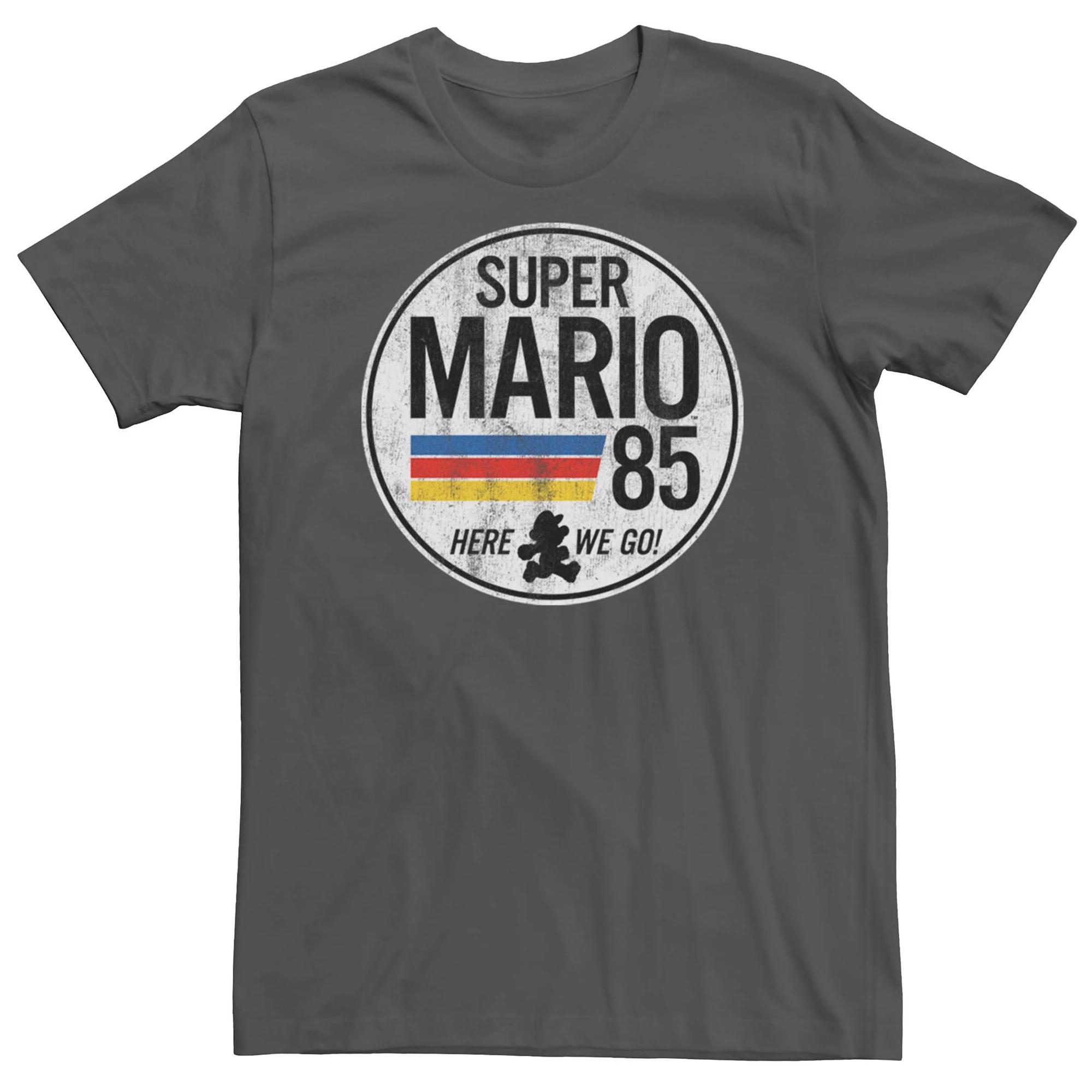 Men's Nintendo Super Mario Here We Go Vintage Short Sleeve Tee,  Product Image