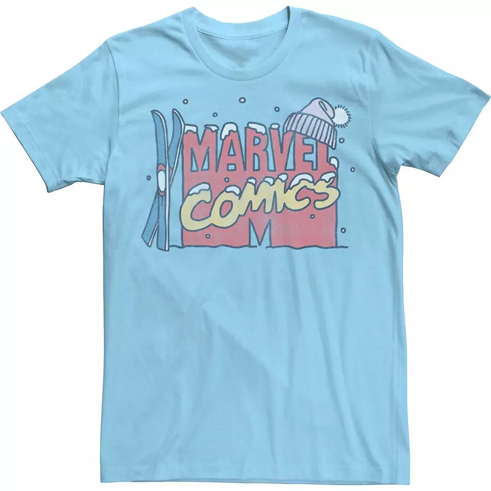 Men's Marvel Snow Marvel Logo Comic Tee,  Product Image