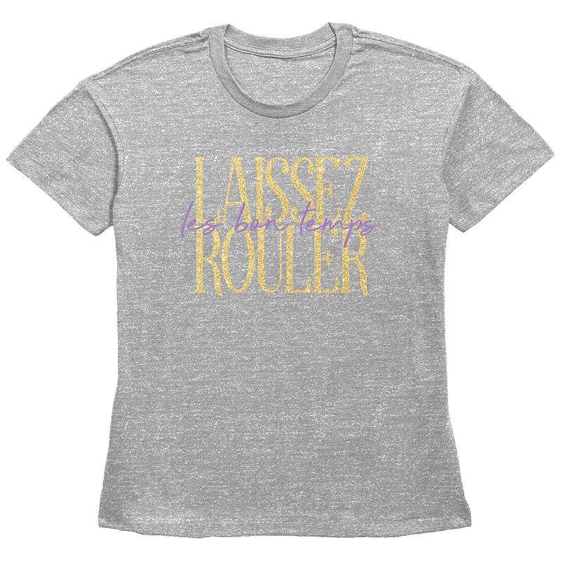 Women's Laissez Ruler Les Bon Temps Basic Fit Graphic Tee, Girl's,  Product Image