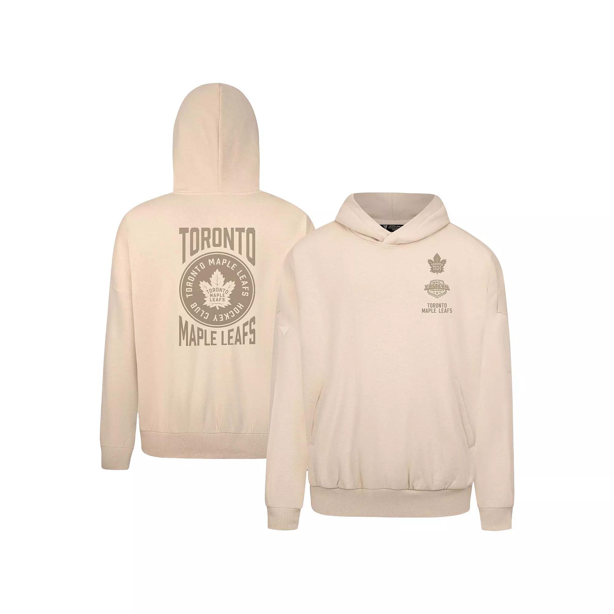 Men's Levelwear Cream Toronto Maple Leafs Contact Stamp Pullover Hoodie,  Product Image