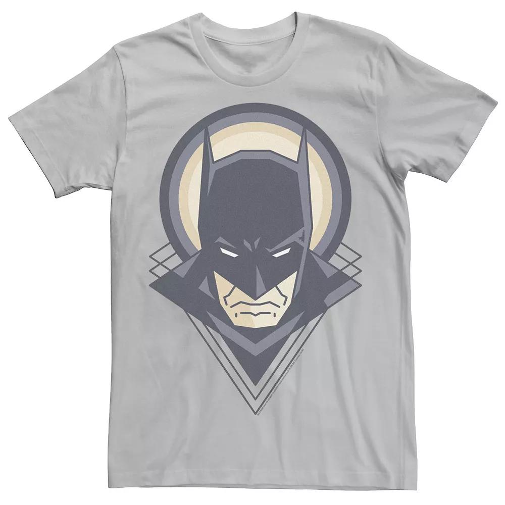 Men's DC Fandome Batman Geometric Line Portrait Tee, Size: Medium, Silver Product Image