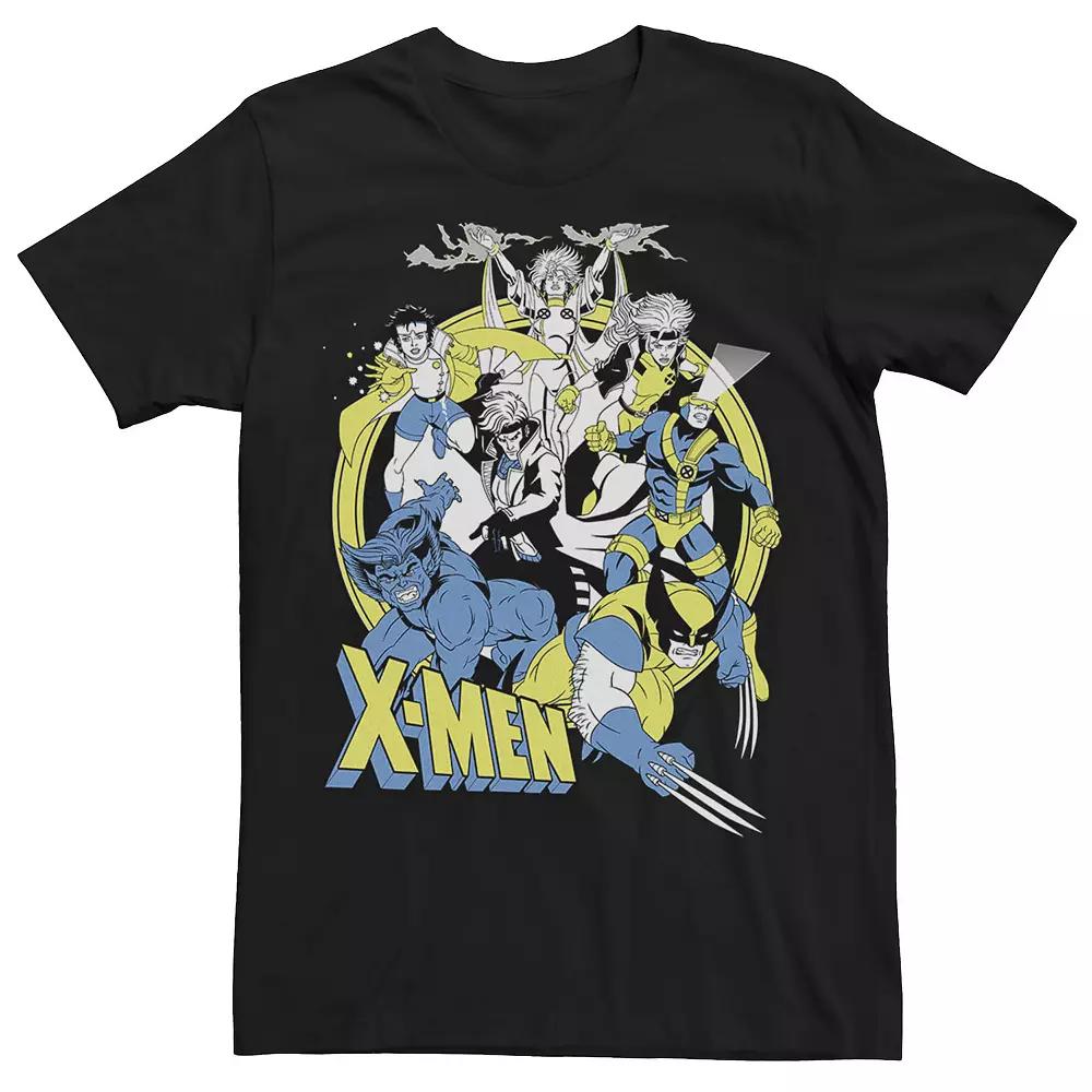 Men's Marvel X-Men Retro Action Group Shot Logo Tee,  Product Image