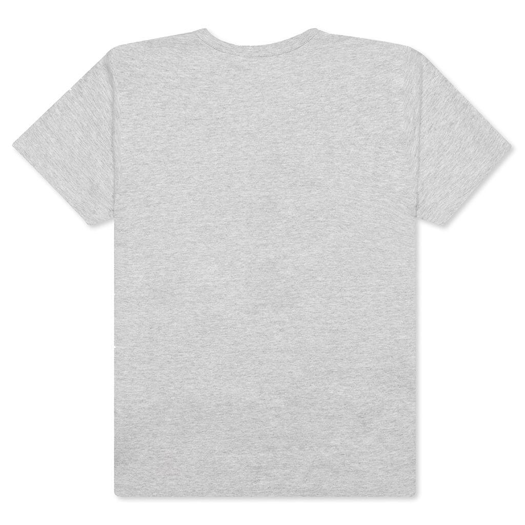 Women's Red Sideways Heart Tee - Grey Female Product Image