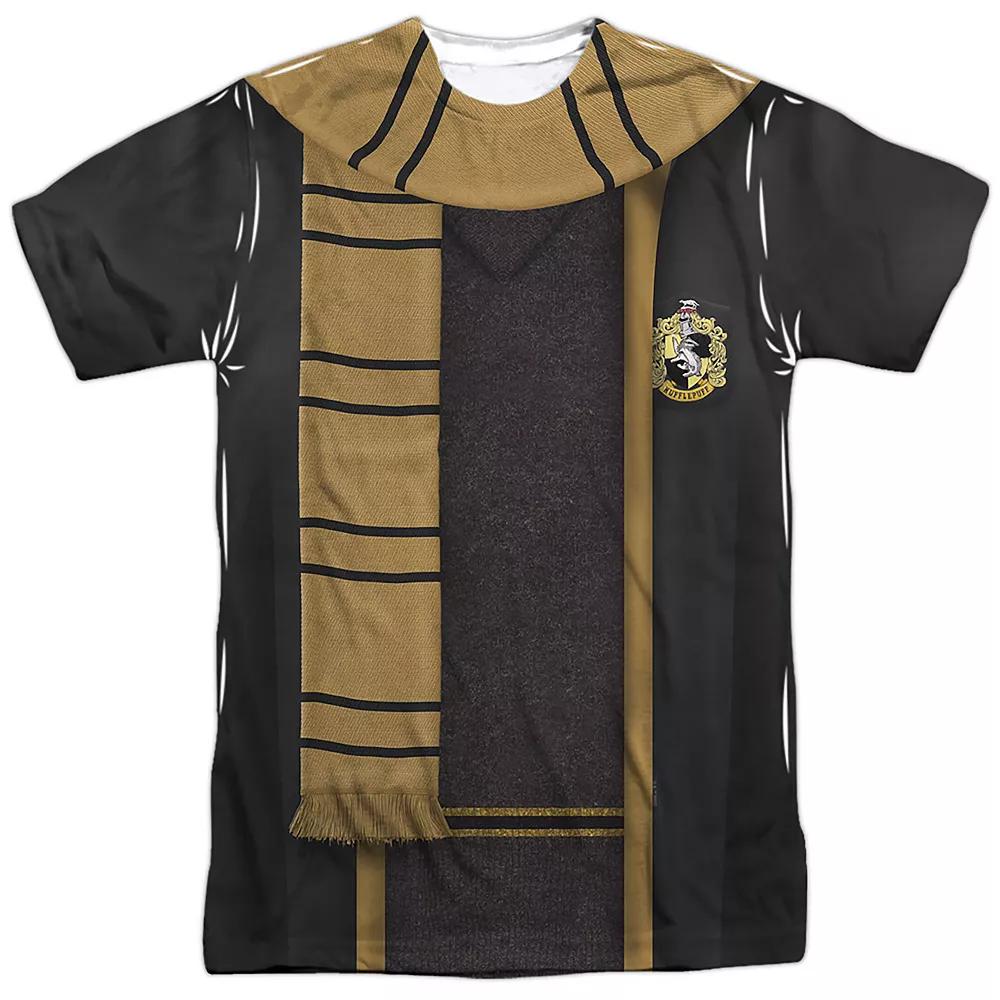 Men's Harry Potter Hufflepuff Uniform Sublimated Graphic Tee, Size: Small, Black Product Image