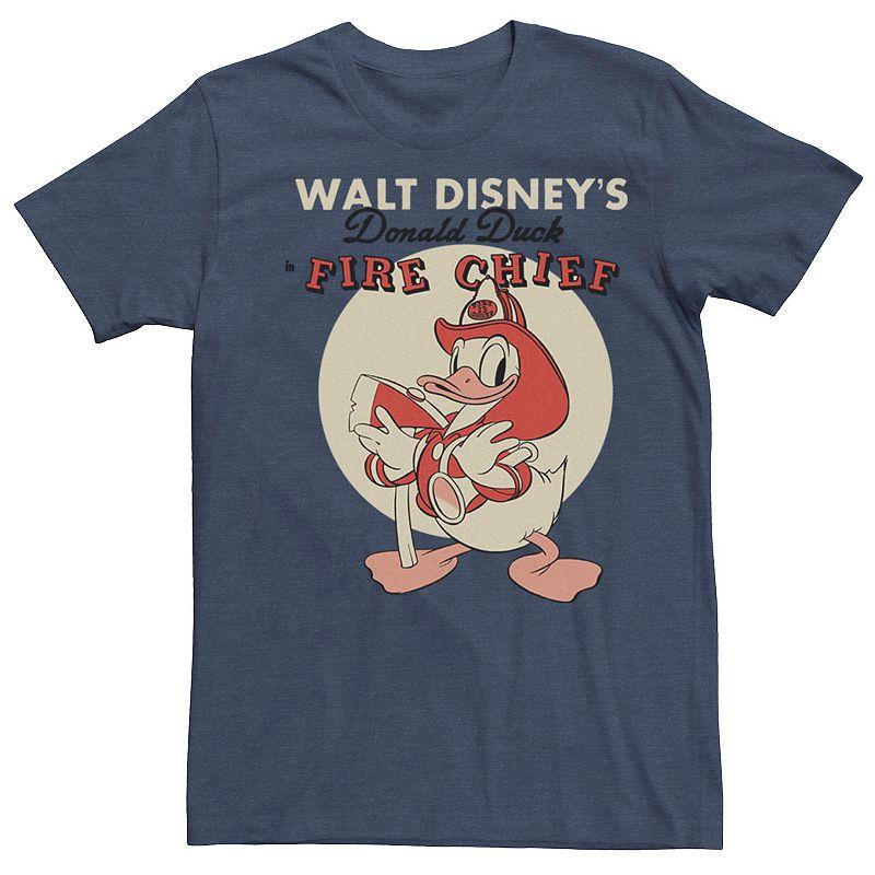 Disney's Donald Duck Fire Chief Men's Tee, Size: Small, Navy Grey Product Image